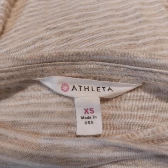 ATHLETA LADIES LONG SLEEVE STRIPED ACTIVE TOP- XS - Picture 5 of 6